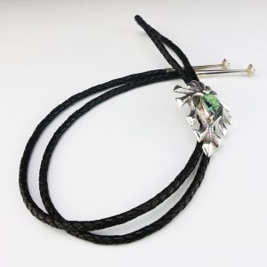NATIVE AMERICAN NAVAJO STERLING SILVER & TURQUOISE BOLO TIE BY GARY ...