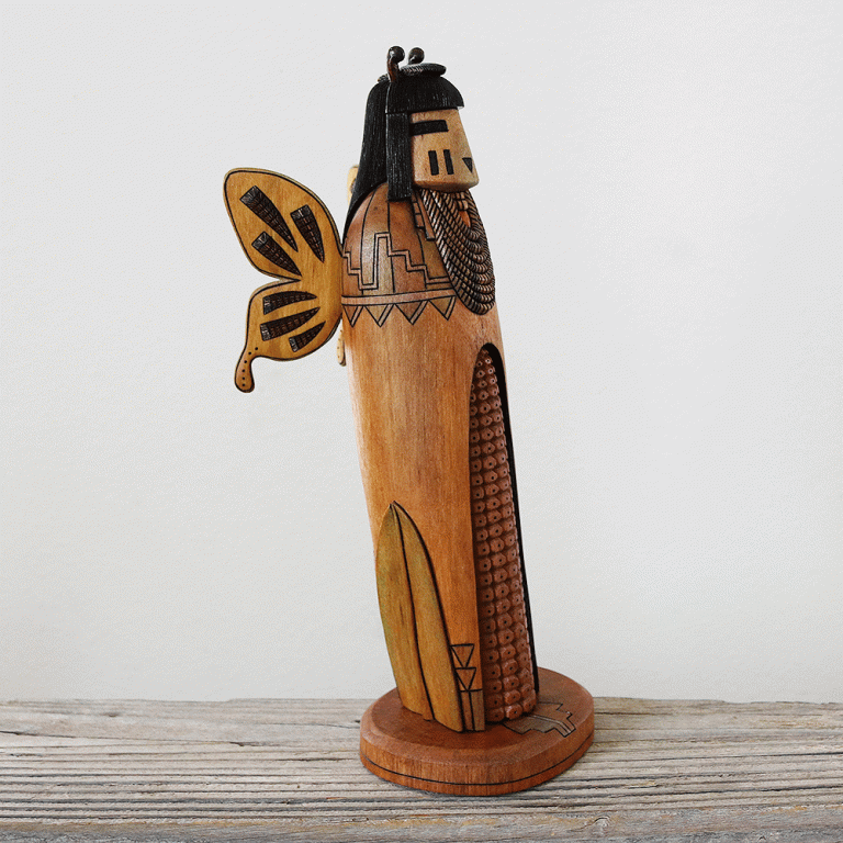 HOPI BUTTERFLY KACHINA BY TYSON NEQUATEWA NATIVE AMERICAN The Crow