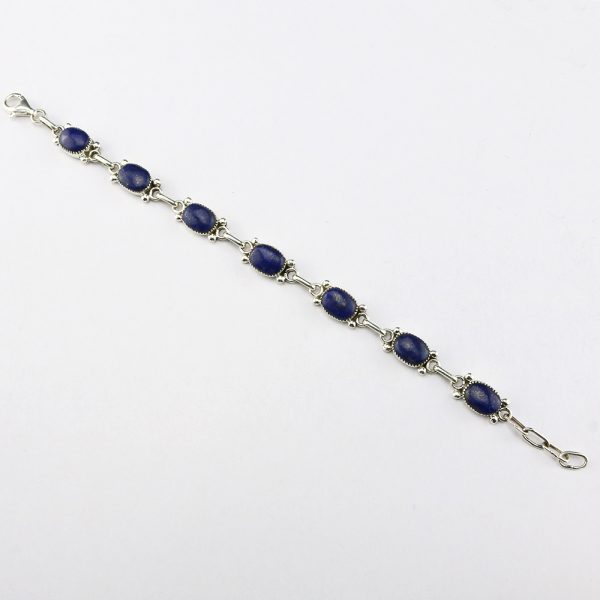 ZUNI LAPIS LINK BRACELET BY DIANE LONJOSE | The Crow and The Cactus