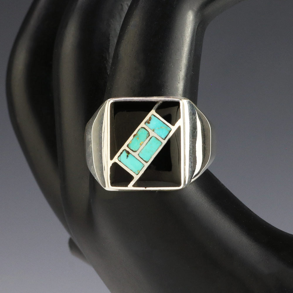 ZUNI TURQUOISE & JET & RING BY NANCY & SHELDON WESTIKA | The Crow and ...