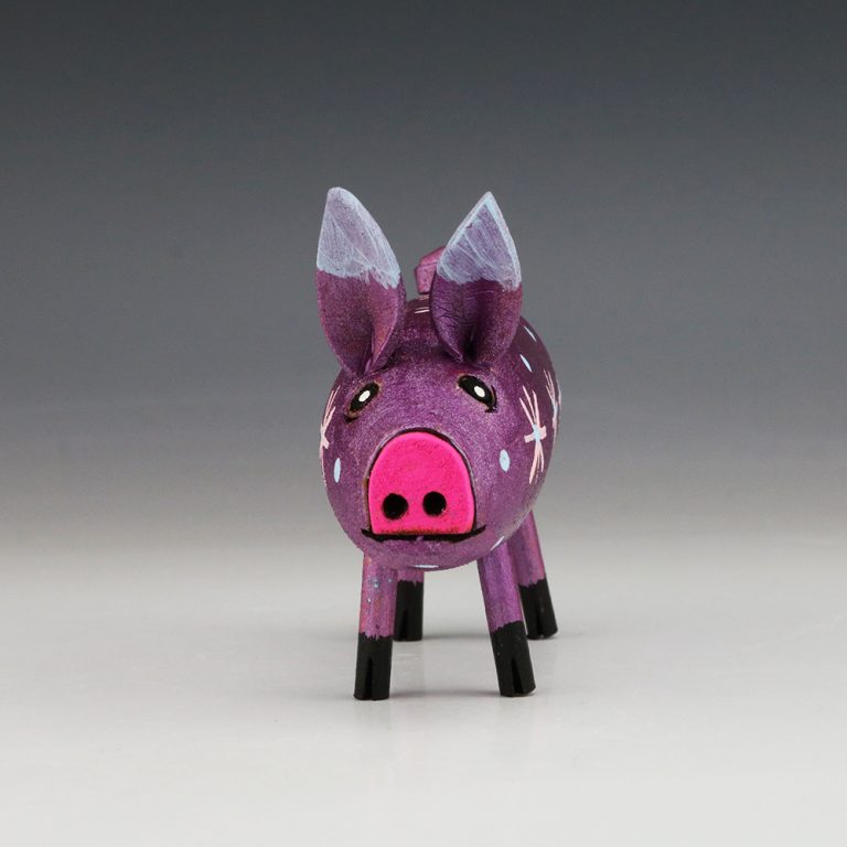 NAVAJO FOLK ART PIG BY RAY & ORLEEN LANSING | The Crow and The Cactus