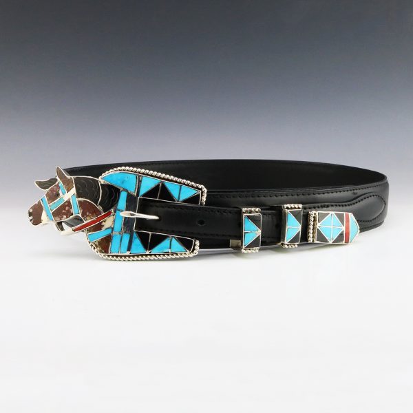 ZUNI INLAY HORSE RANGER SET BY HELEN & LINCOLN ZUNIE | The Crow and The ...