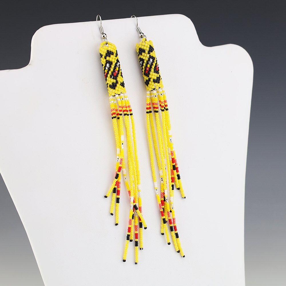 Traditional Navajo Colors Native American Style Seed Bead Earrings Free  Shipping | eBay