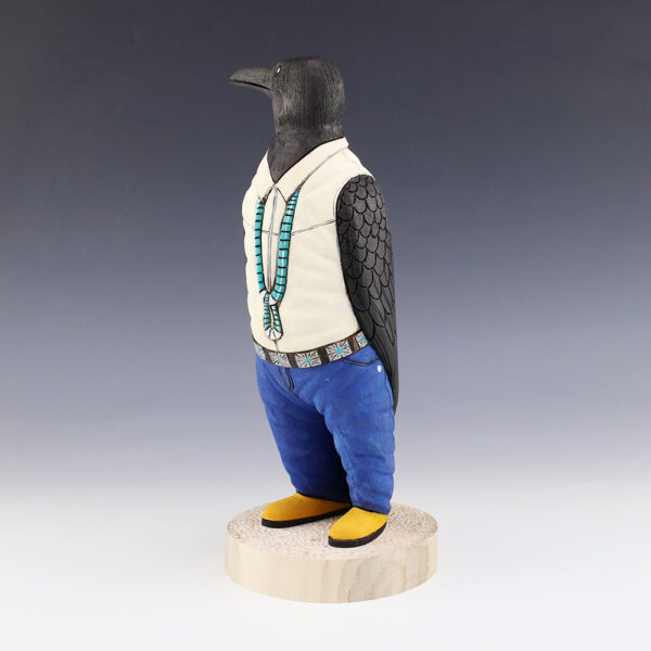 NAVAJO FOLK ART CROW BY ORLEEN & RAY LANSING | The Crow and The Cactus
