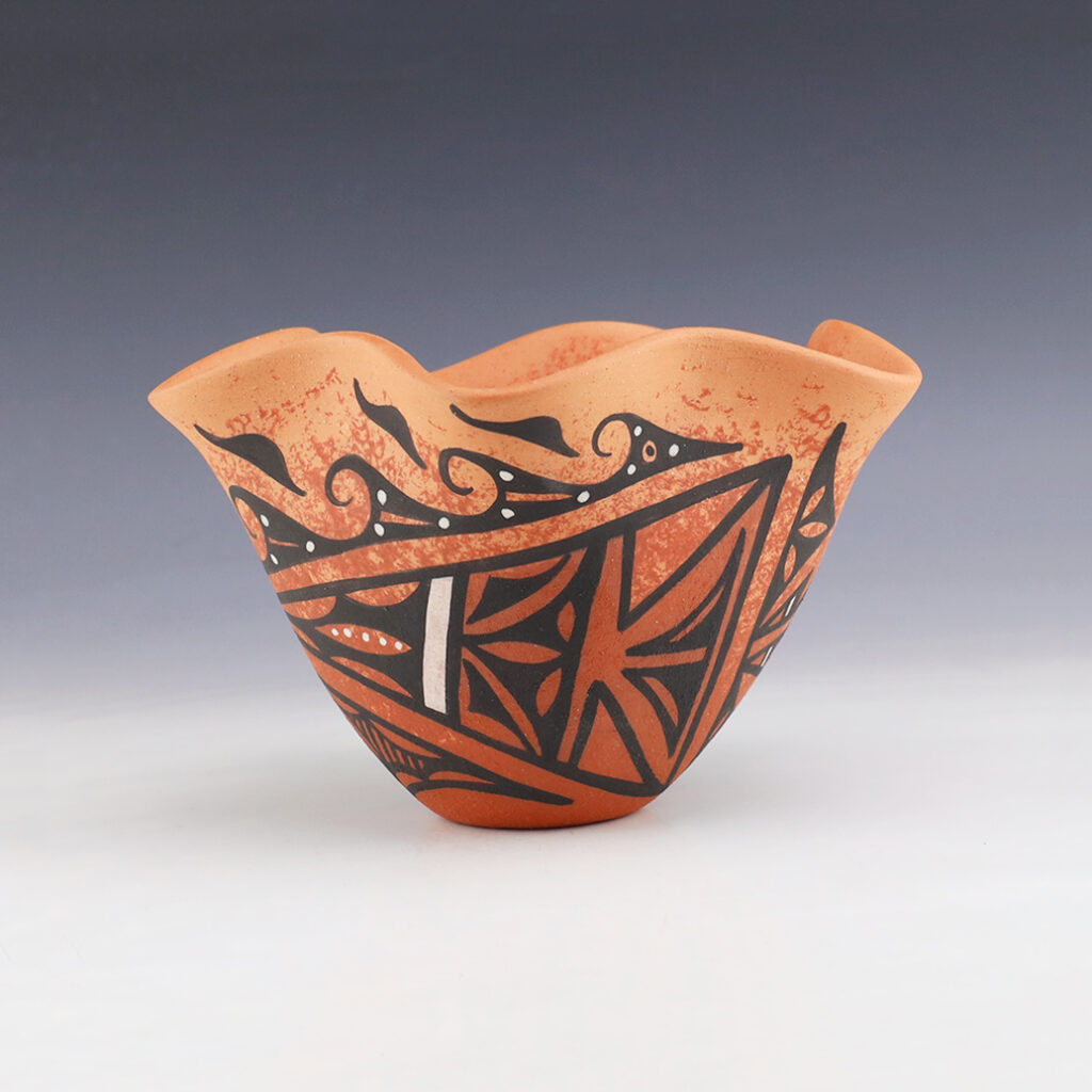 NATIVE AMERICAN ZUNI DRAGONFLY POTTERY BOWL BY LORENDA CELLICION | The ...