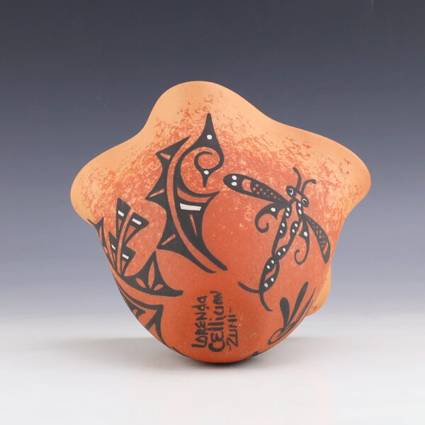 NATIVE AMERICAN ZUNI DRAGONFLY POTTERY BOWL BY LORENDA CELLICION | The ...