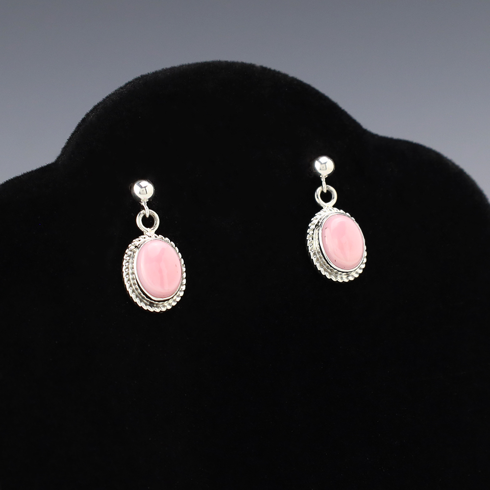 Navajo + Pink Conch Teardrop Earring main image 1